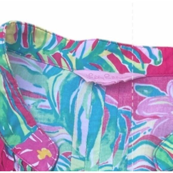 LILLY PULITZER Sarasota Pintuck Tunic in Jungle Tumble - Picture 4 of 16